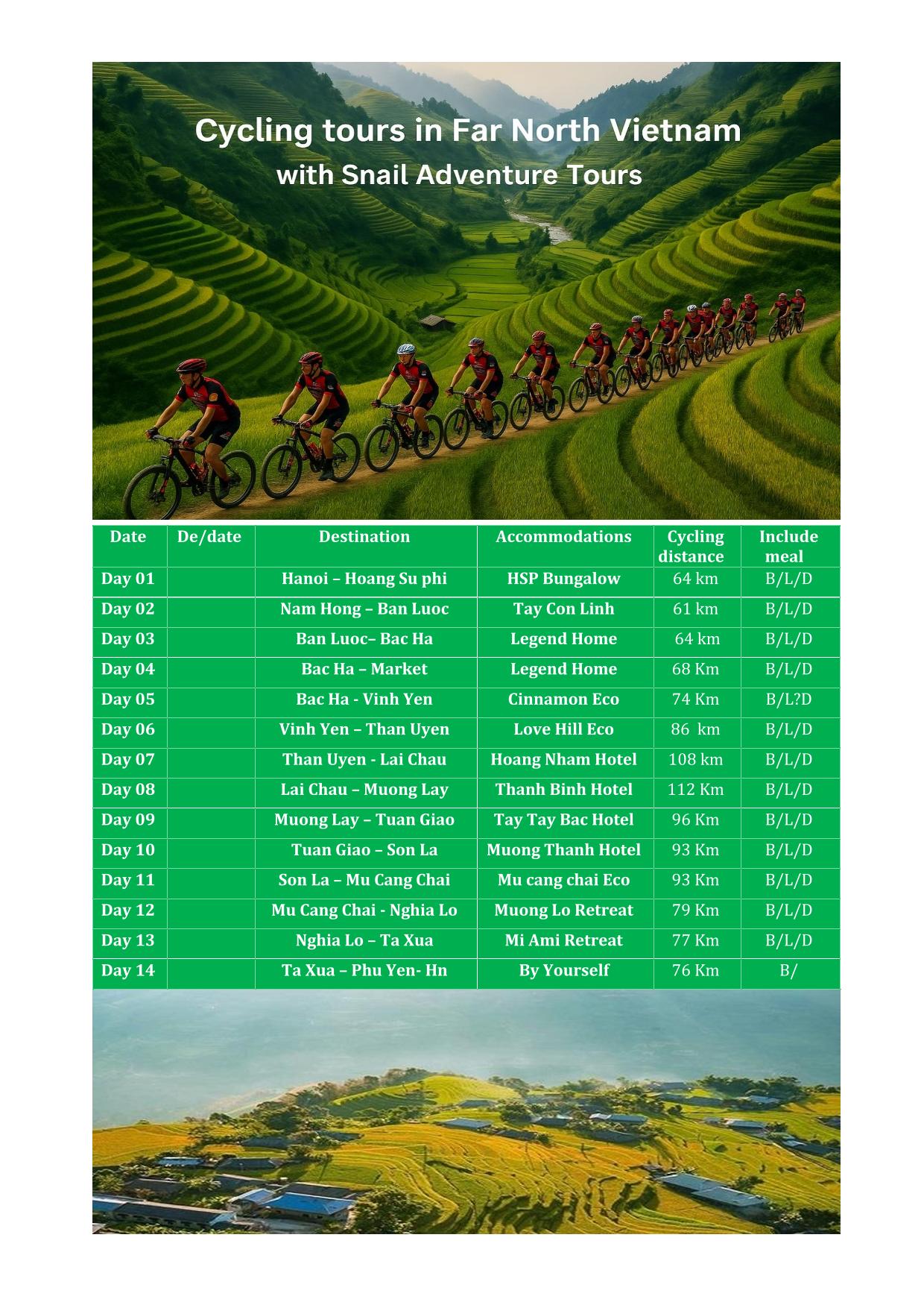 14 DAY NORTH VIETNAM CYCLING TOURS | REMOTED HIGHLAND & ETHNIC VILLAGES