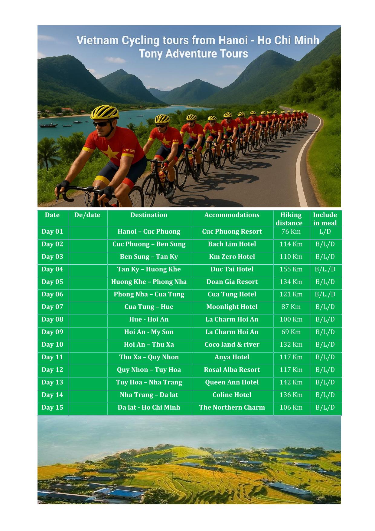 15 DAY HANOI - HO CHI MINH CYCLING TOURS | VIETNAM BIKE ADVENTURE