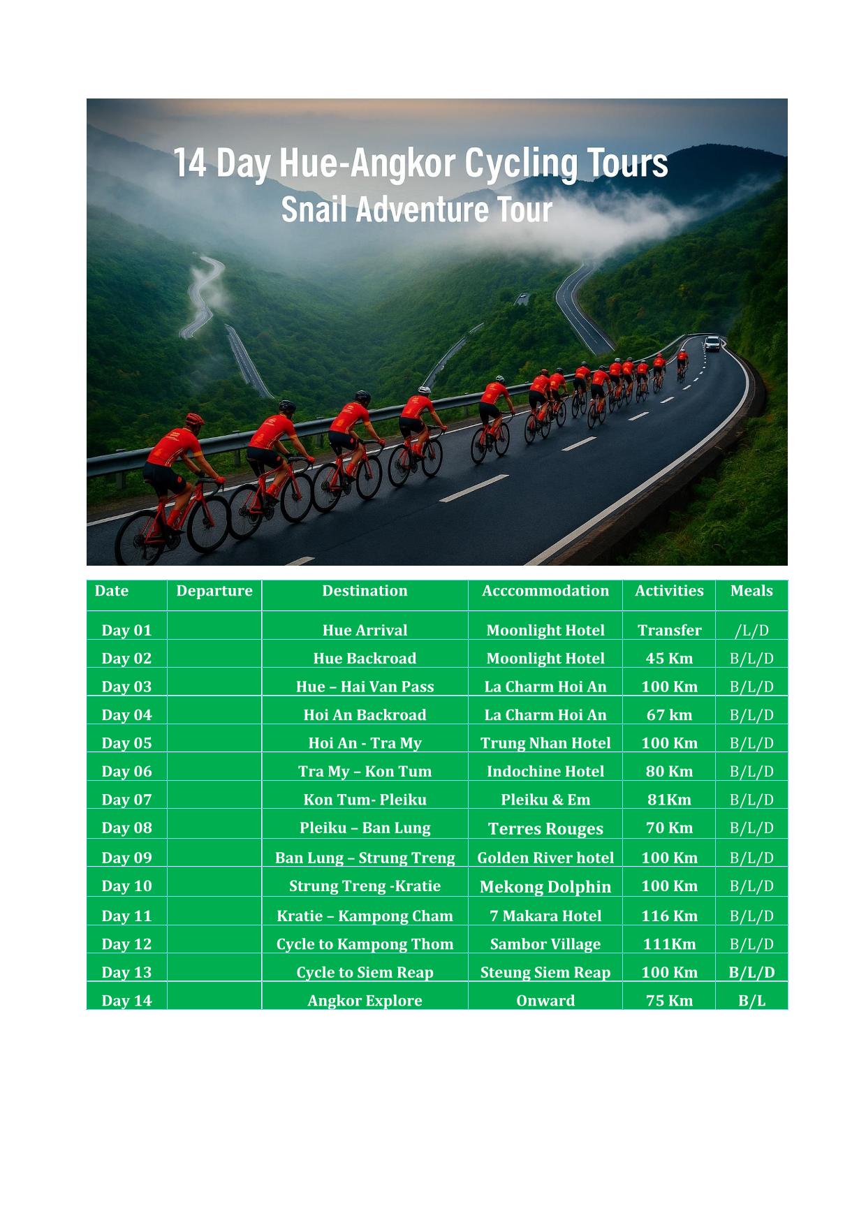 14 DAY HUE - ANGKOR CYCLING TOURS | VIETNAM - CAMBODIA CROSSING BORDER