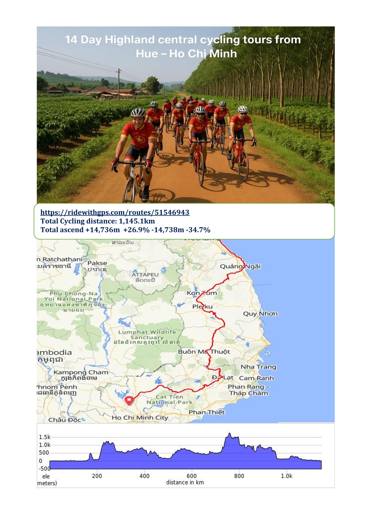 14 DAY HUE - HO CHI MINH VIA HIGHLAND CENTRAL CYCLING TOURS