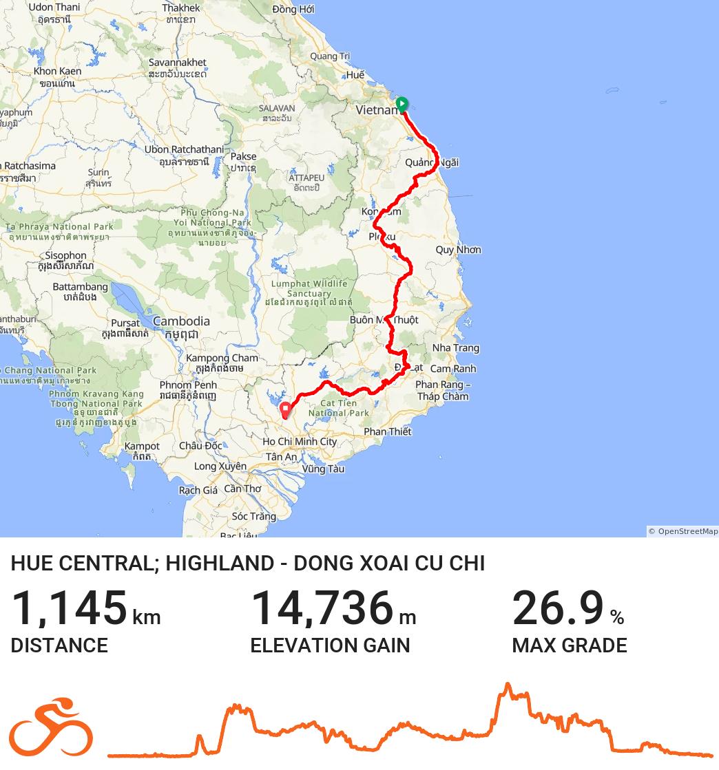 14 DAY HUE - HO CHI MINH VIA HIGHLAND CENTRAL CYCLING TOURS