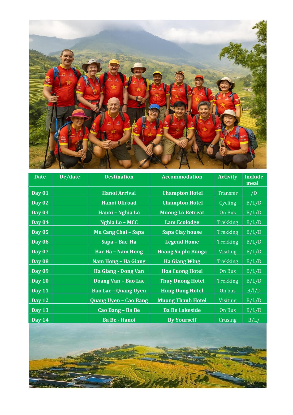 14 DAY NORTHERN VIETNAM ADVENTURE TOURS| TREKKING & CULTURE