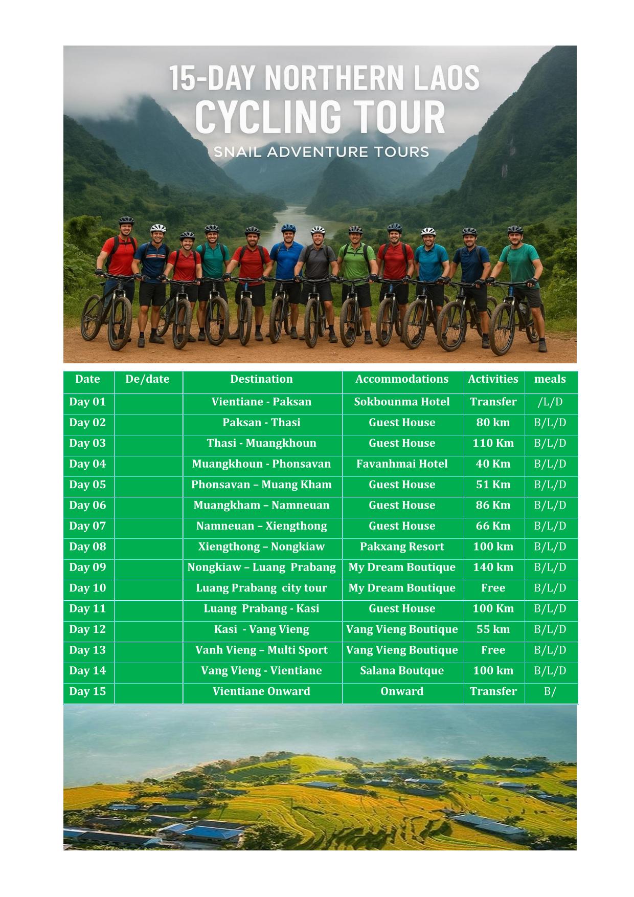 14 DAY NORTHERN LAOS CYCLING TOURS | VIENTIANE - LUANG PRABANG ADVENTURE