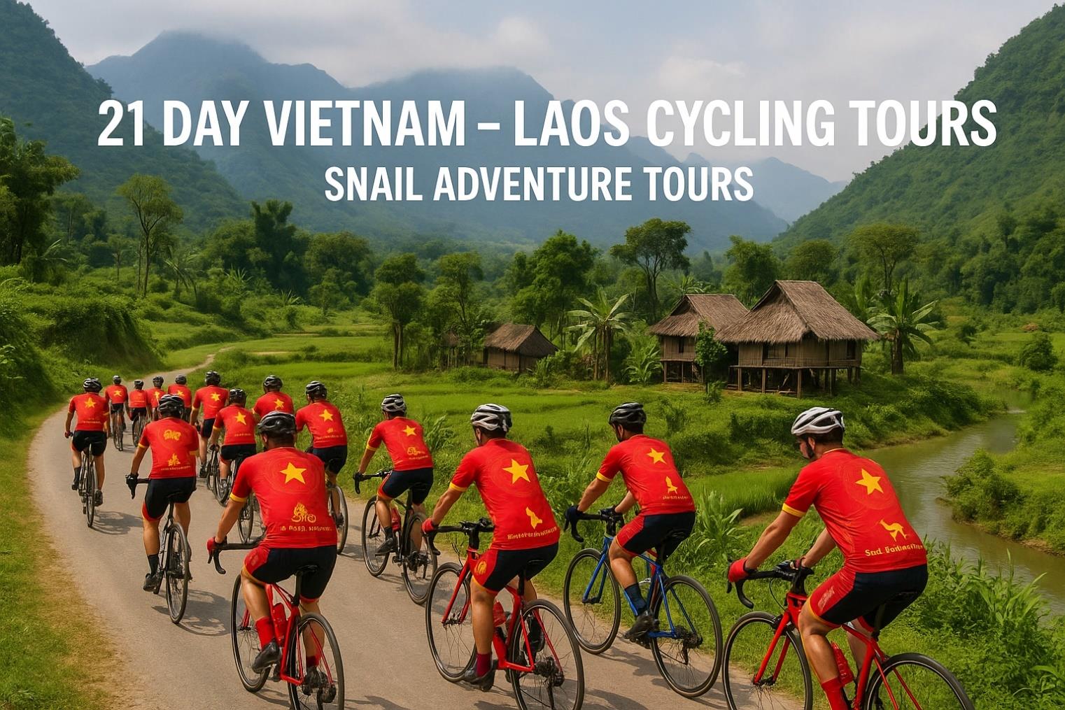 21 DAY VIETNAM TO LAOS CYCLING TOURS | HANOI - VIENTAINE ADVENTURE
