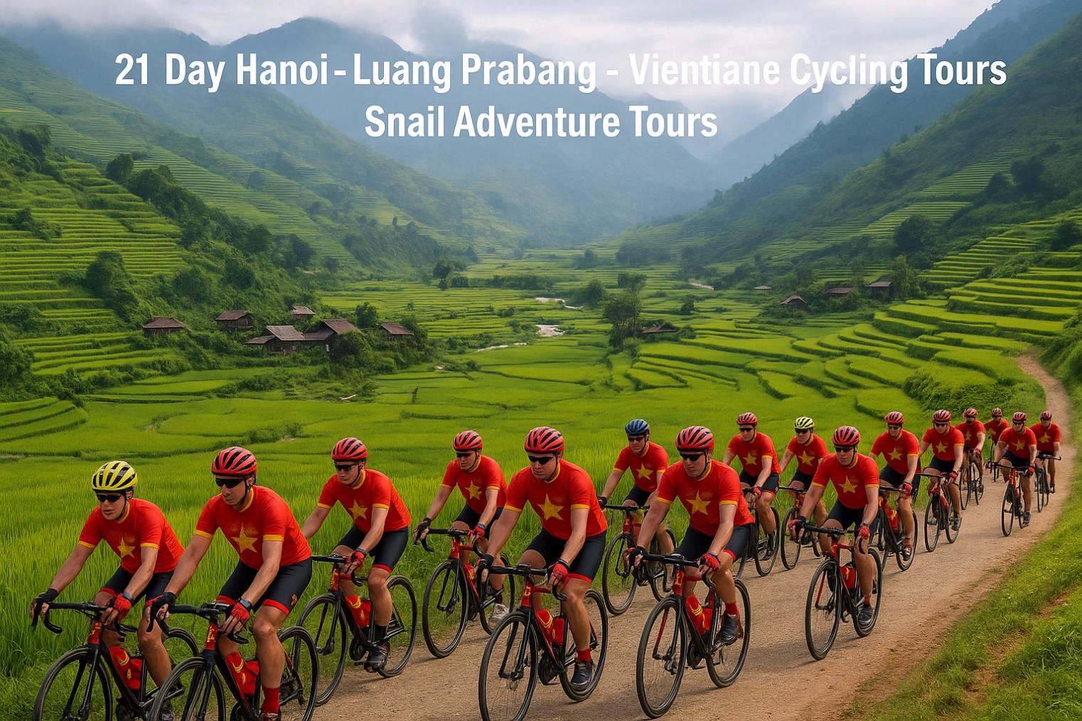 21 DAY VIETNAM TO LAOS CYCLING TOURS | HANOI - VIENTAINE ADVENTURE