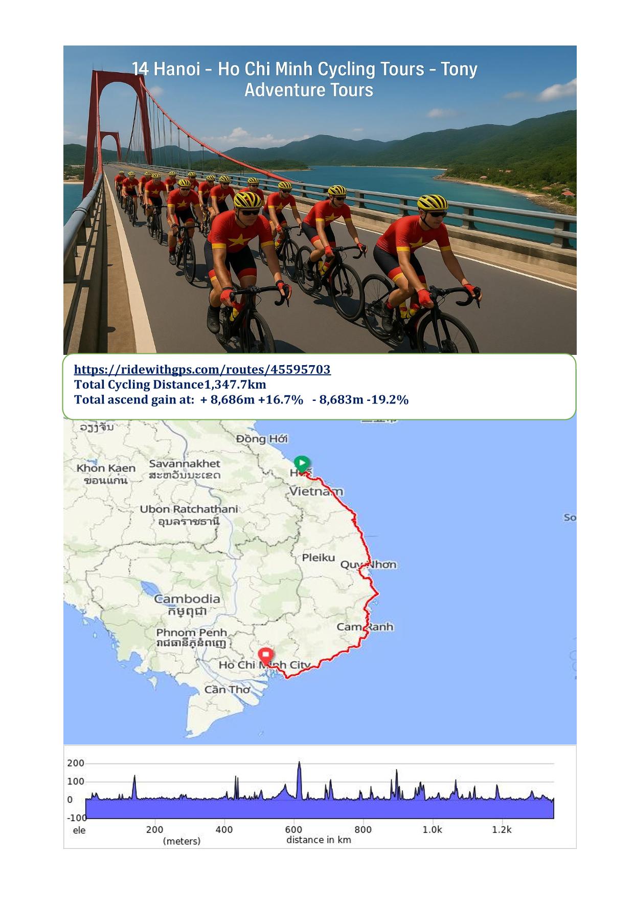 21 DAY HANOI - HO CHI MINH & MEKONG DELTA CYCLING TOURS