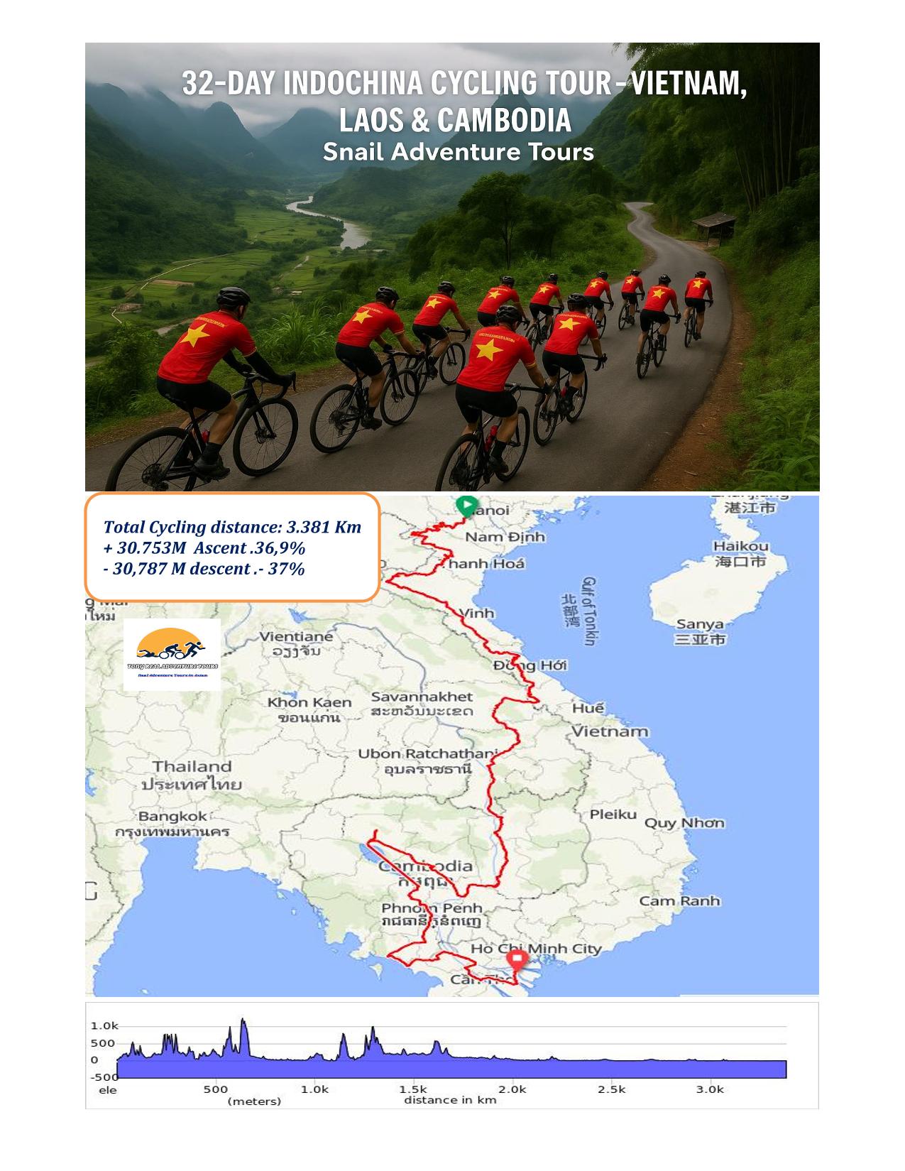 32 DAY INDOCHINA CYCLING TOURS | VIETNAM - LAOS- CAMBODIA BIKE ADVENTURE