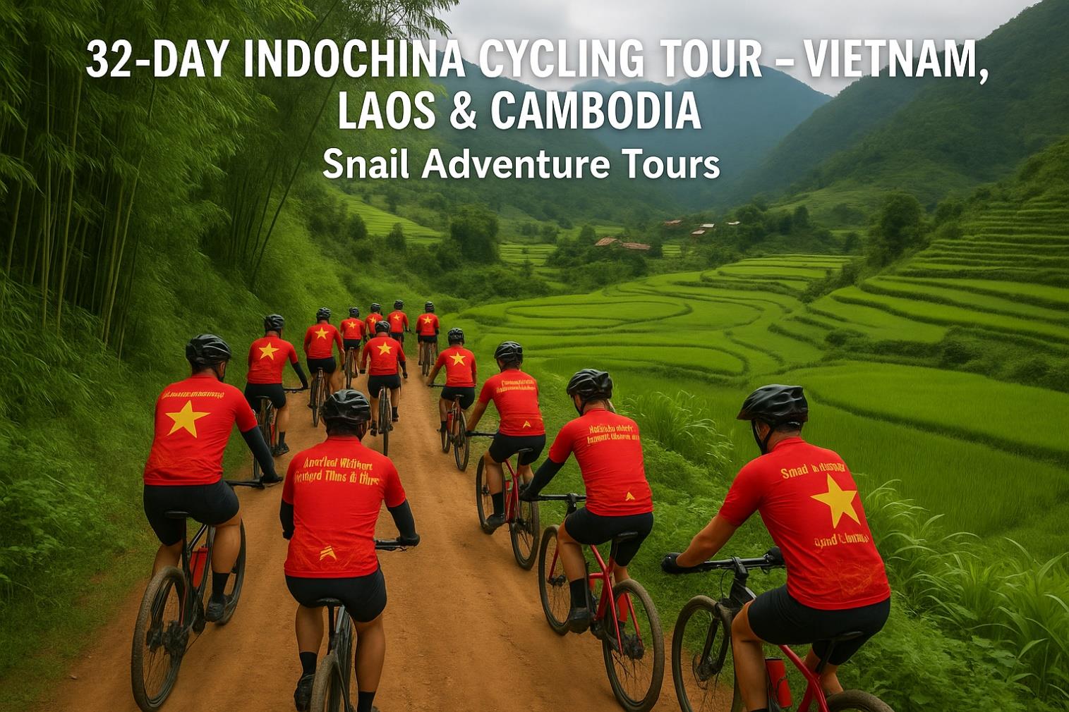 32 DAY INDOCHINA CYCLING TOURS | VIETNAM - LAOS- CAMBODIA BIKE ADVENTURE