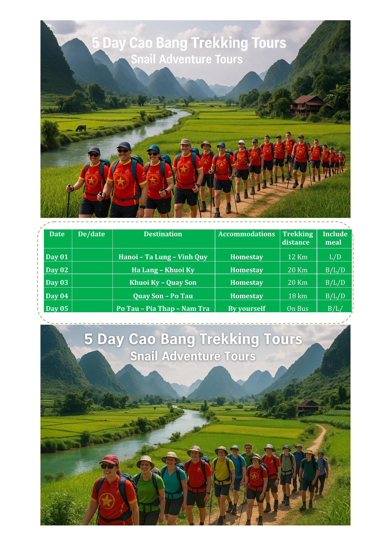5 DAY CAO BANG TREKKING TOURS | NORTHERN VIETNAM HIKE