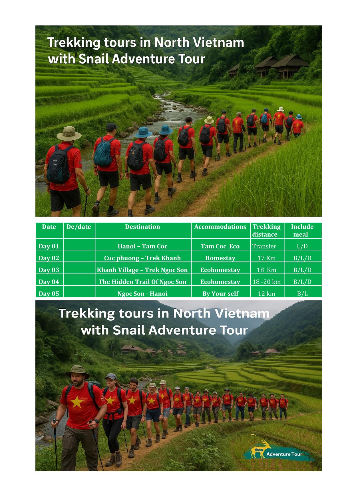 5 DAY NORTH VIETNAM TREKKING TOUR | CUC PHUONG -NGOC SON NG LUONG