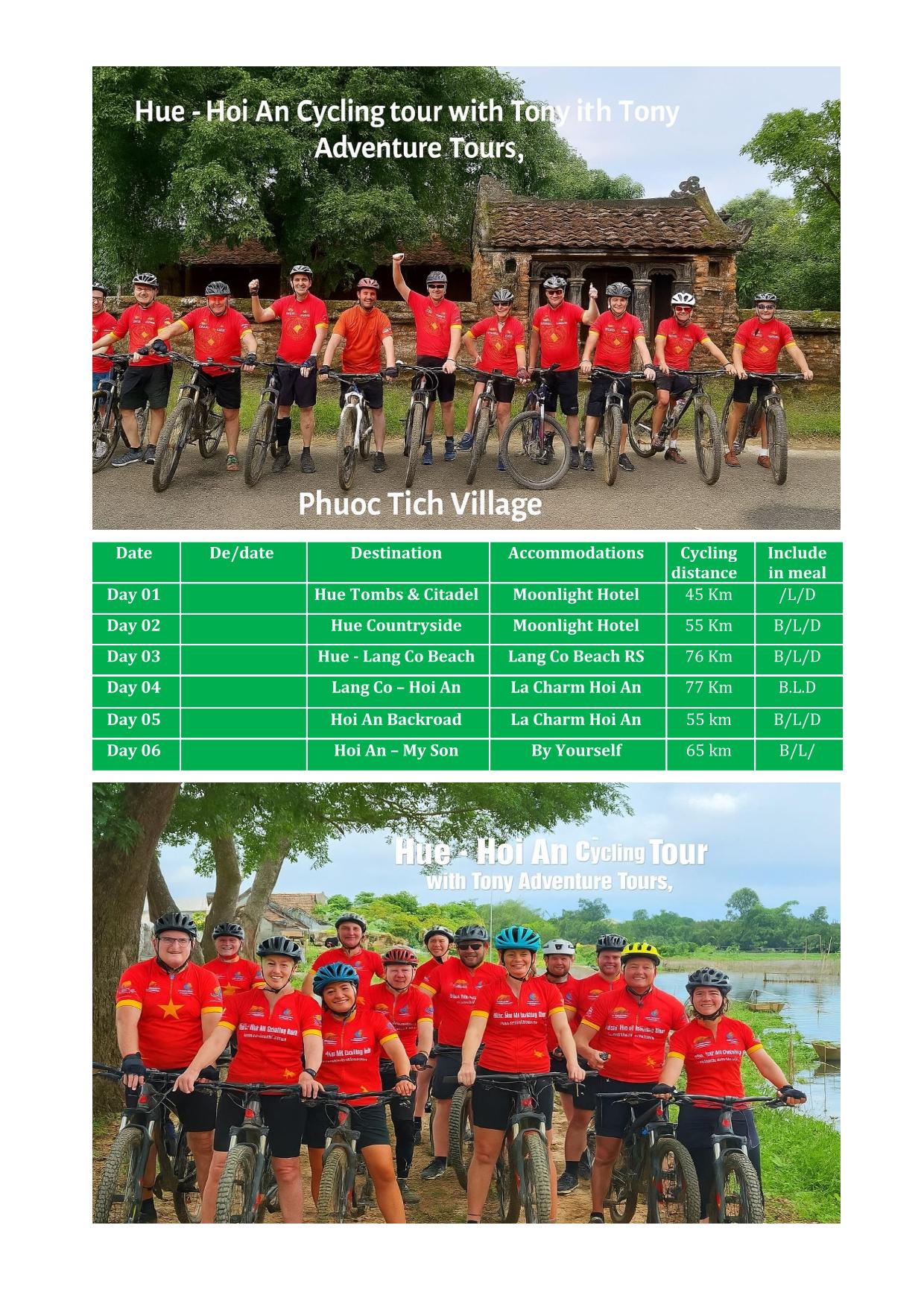 6 DAY HUE TO HOI AN CYCLING TOUR | VIETNAM BIKE HOLIDAY