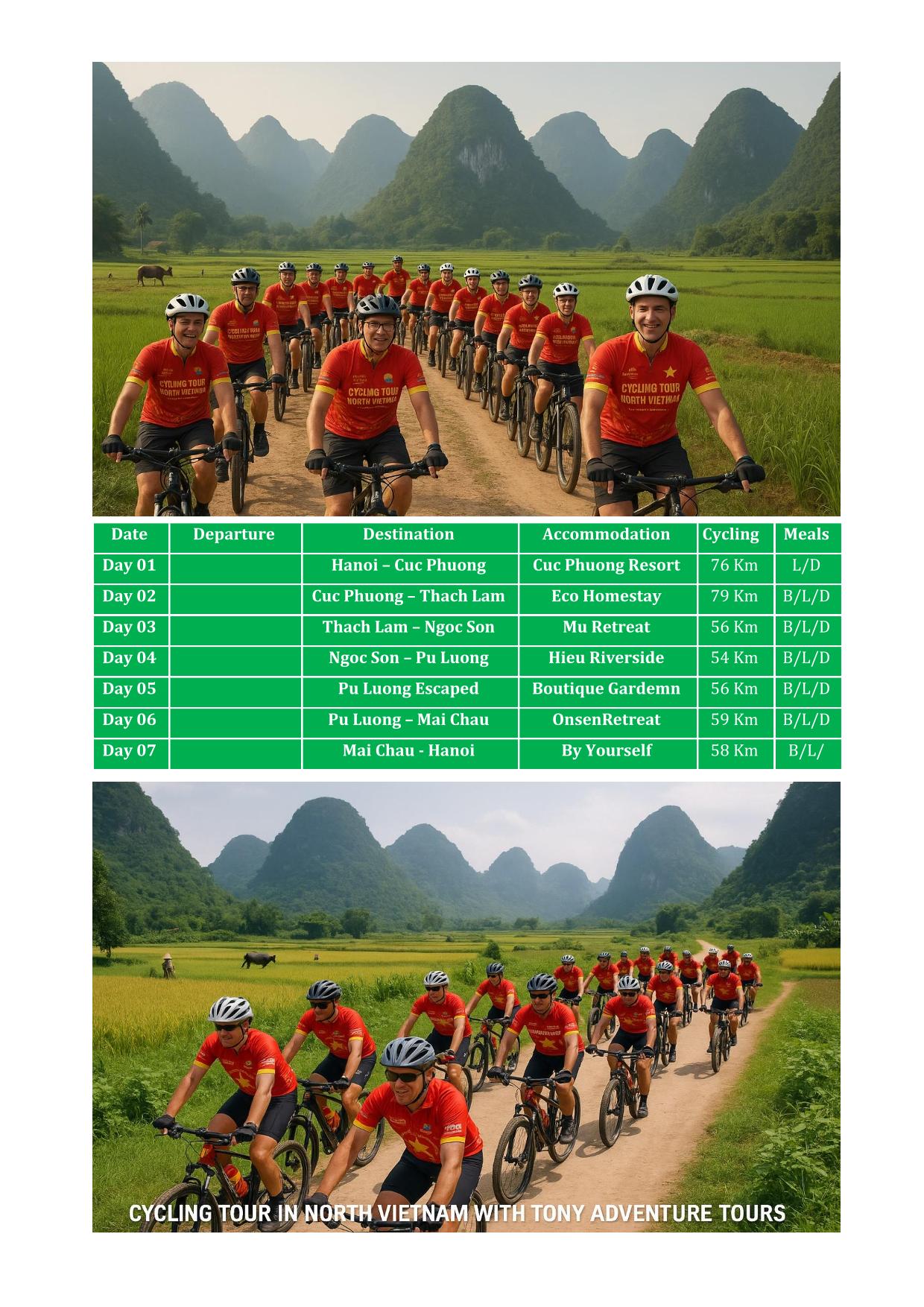 7 DAY VIETNAM BIKE TOURS |CUC PHUONG - MAI CHAU ADVENTURE