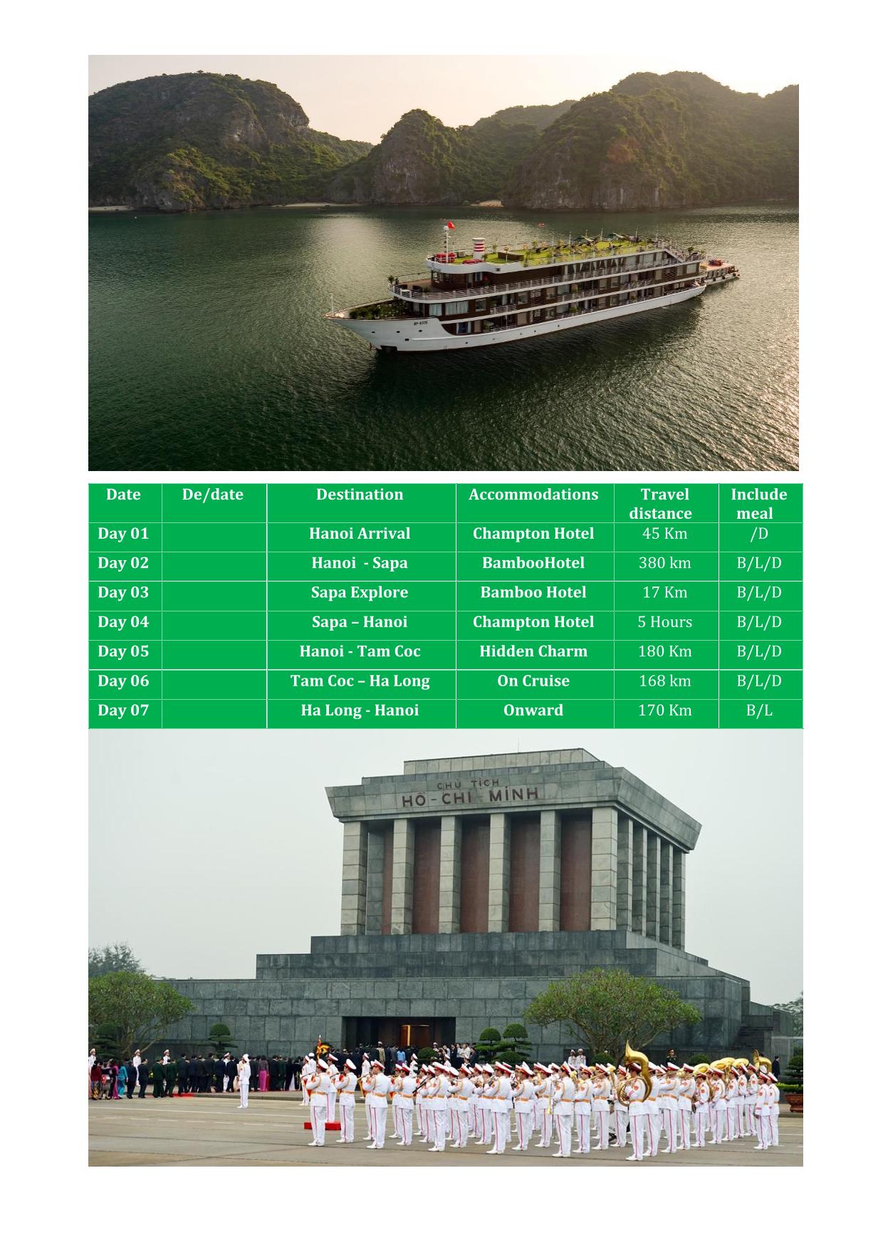 7 DAY VIETNAM TOURS PACKAGE | HANOI SAPA - TAM COC- HALONG BAY