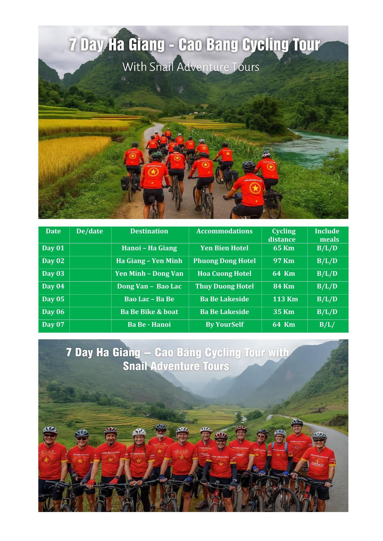 7 DAY HA GIANG - BA BE CYCLING TOURS | SCENIC BIKE ADVENTURE