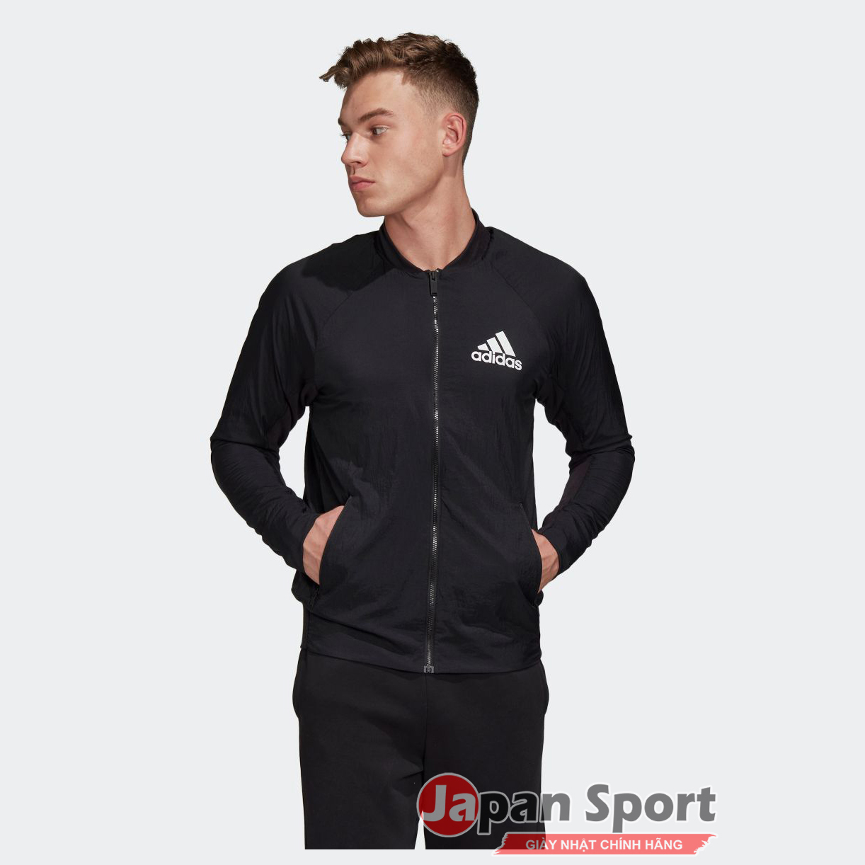 Adidas Chính Hãng - Áo gió VRCT Light Jacket - Black/White | JapanSport -  FI4684 Japan Sport