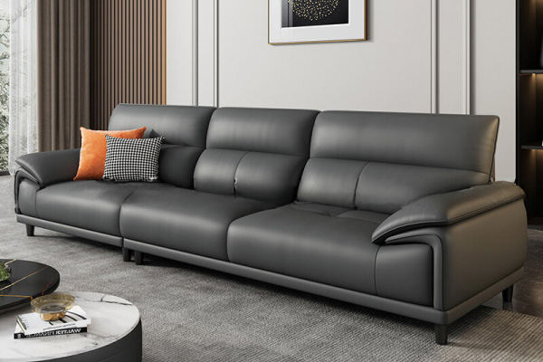 Sofa văng HM0046 | Da PU nhập khẩu | Màu xám 2400x850