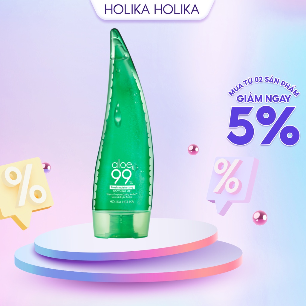 Gel nha đam dưỡng ẩm Holika Holika Aloe 99% soothing Hàn Quốc