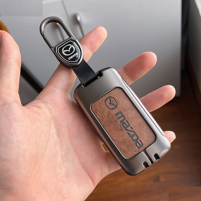 Ốp bọc bảo vệ chìa khóa Mazda CX3 CX8 CX30, Mazda 3 All New Hợp Kim Da Bò