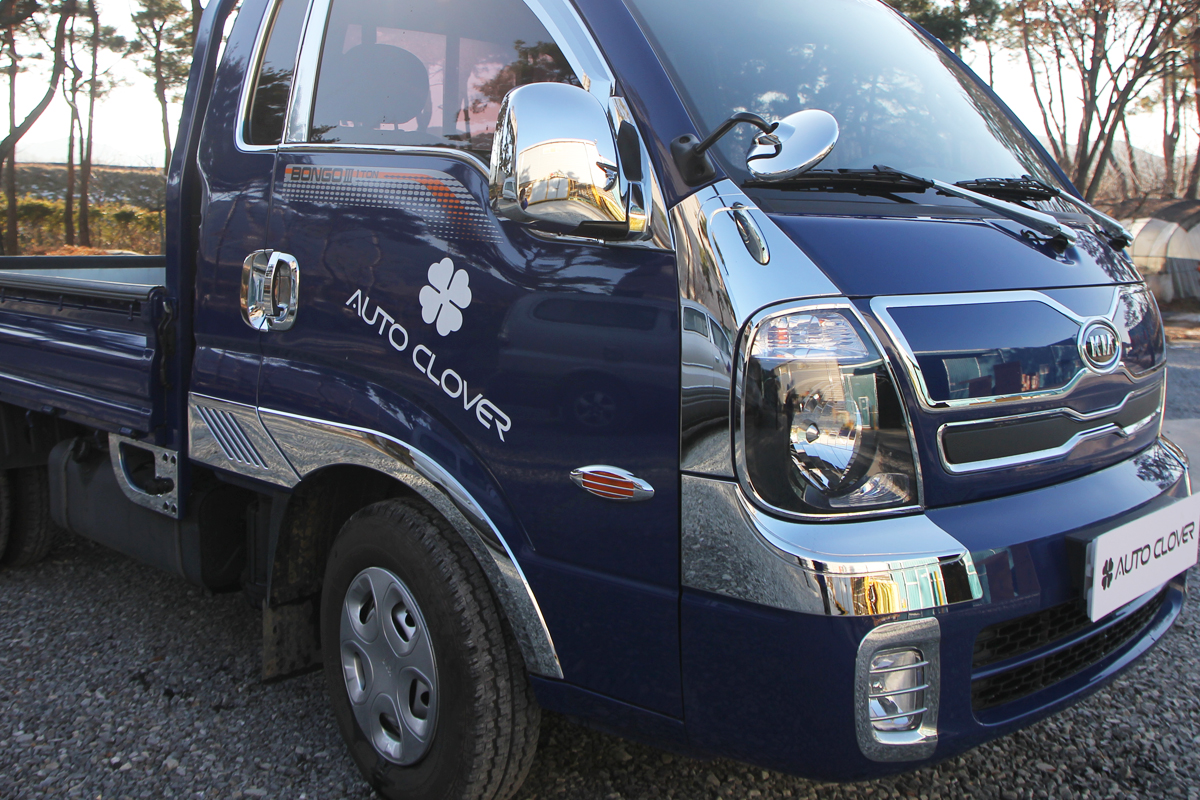 Ốp mạ xi Inox Viền Đèn Pha Xe Tải KIA K200, K250, K100, Bonggo -Hàng Auto Clover Hàn Quốc