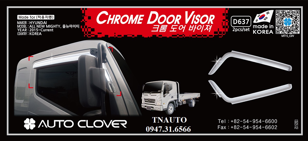 VÈ MƯA CRÔM XE TẢI HYUNDAI EX8 EX6 NEW MIGHTY