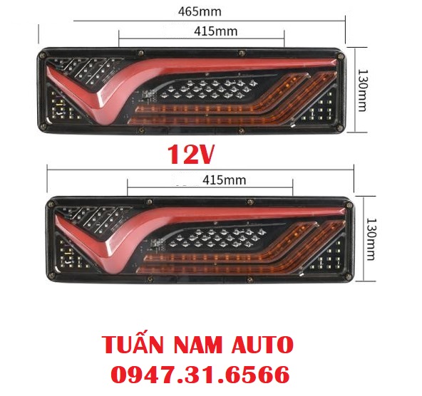 Đèn Led Hậu Sau Cánh Chim Universe Xe Tải Ben Đầu kéo