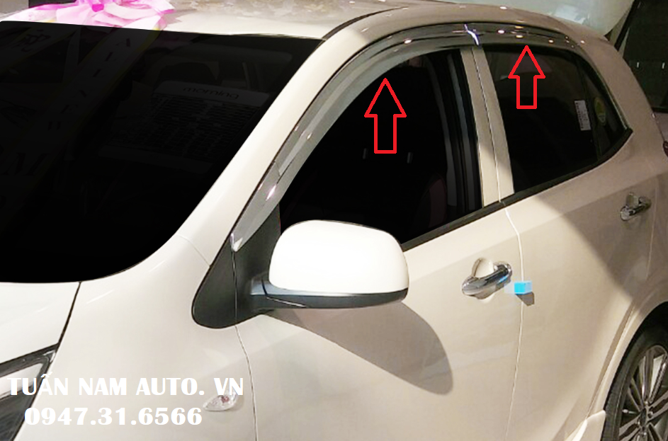 Vè Chắn Mưa Moring Kia Mạ Xi Crôm ( Hàng Korea Cao Cấp)