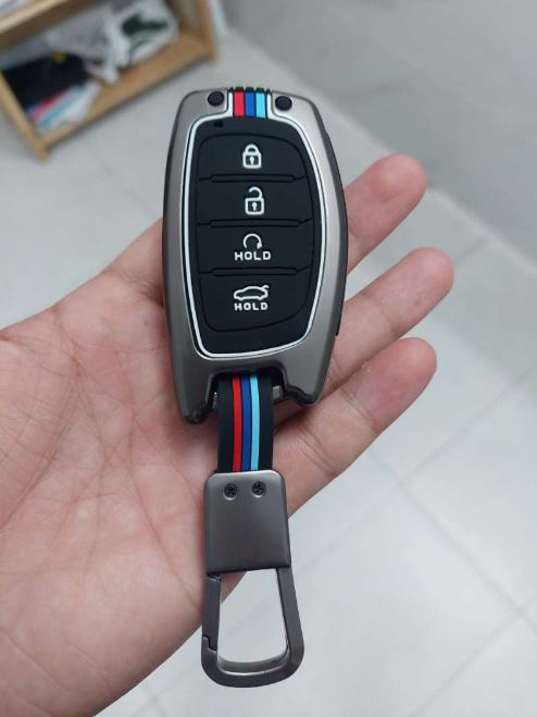 Ốp chìa khóa Hyundai I10, Tucson, Elantra, Creta Hợp Kim Phản Quang