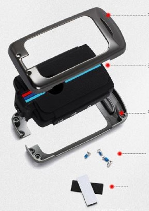 Ốp Bảo Vệ Khóa Xe Mazda 3 All New, CX30, CX3, CX8 Hợp Kim Phản Quang Cao Cấp