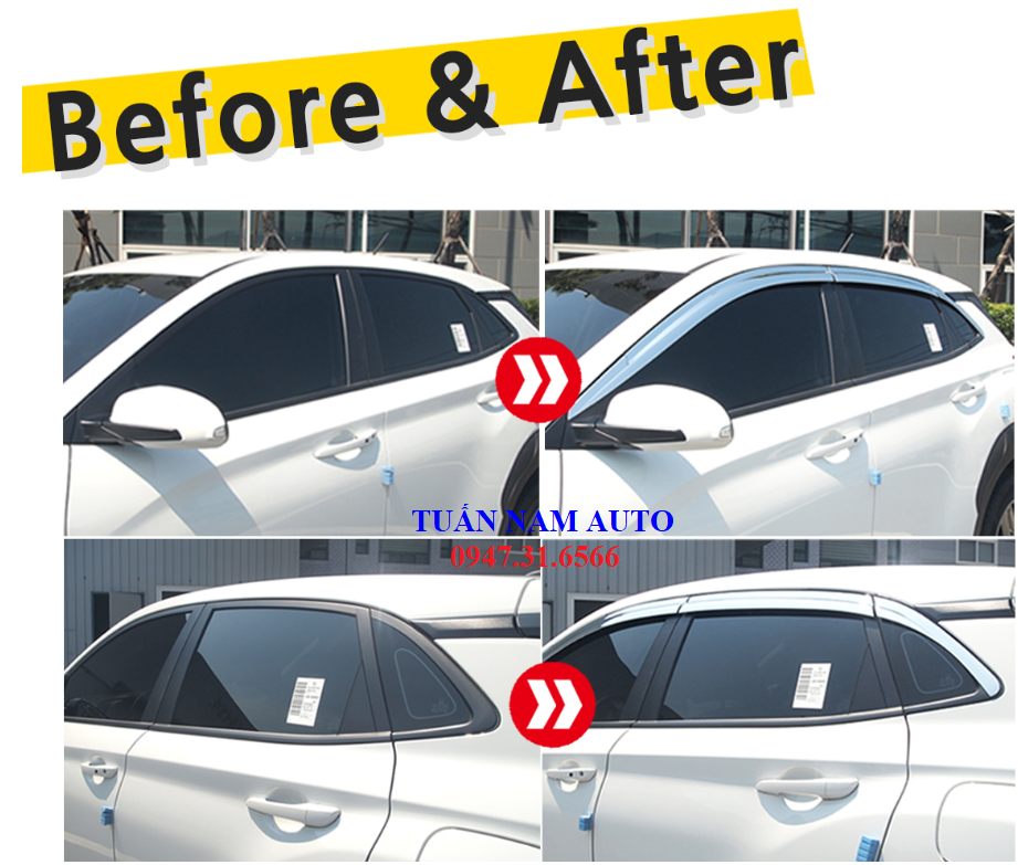 VÈ CHE CHẮN MƯA MẠ CRÔM HYUNDAI KONA