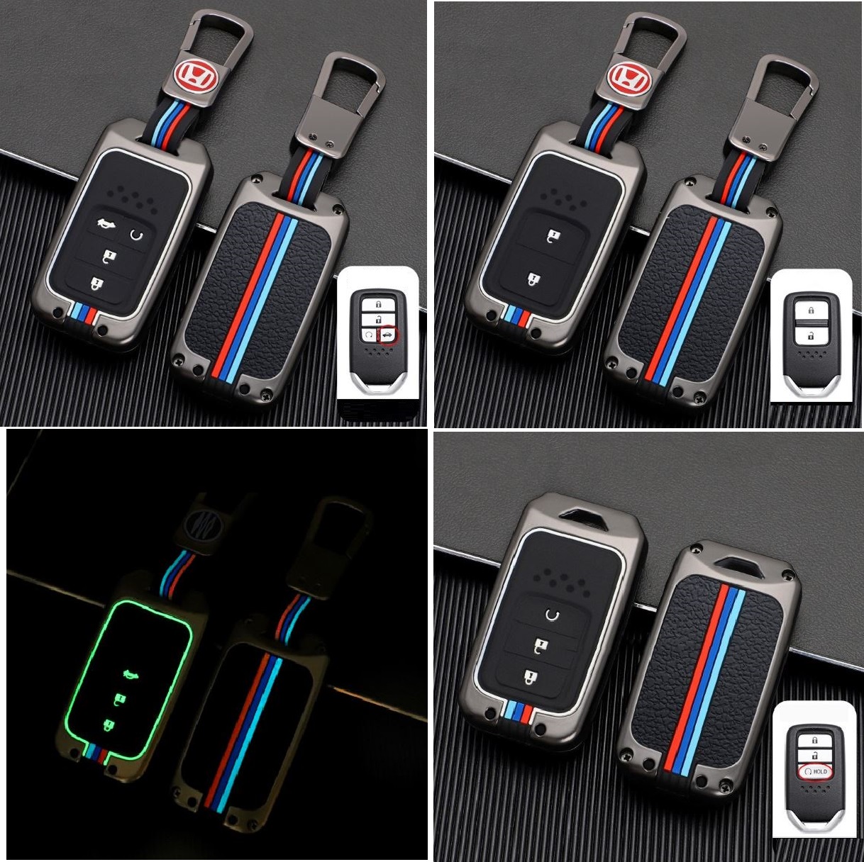 VỎ ỐP CHÌA KHÓA HONDA CITY, CIVIC, CRV, HRV, ACCORD HỢP KIM PHẢN QUANG