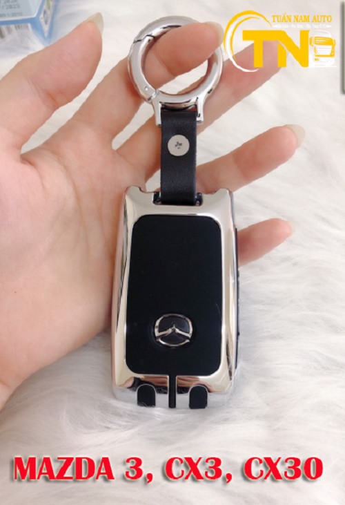 Vỏ ốp khóa Kim Loại cho xe Mazda 3, CX3, CX30, CX8 2023