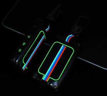 Ốp Bảo Vệ Khóa Xe Mazda 3 All New, CX30, CX3, CX8 Hợp Kim Phản Quang Cao Cấp