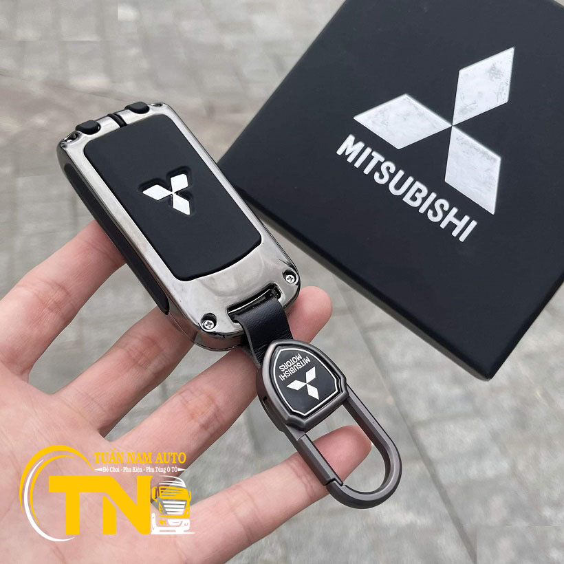 Vỏ Ốp Bảo Vệ Chìa Khóa Mitsubishi Xpander, Outlander, Attrage, Mirage Hợp Kim Cao Cấp