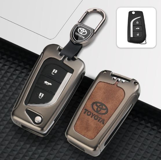 ÔP KHÓA CƠ GẬP TOYOTA INNOVA ALTIS HILUX FORTUNER HỢP KIM DA BÒ