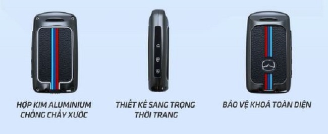Ốp Bảo Vệ Khóa Xe Mazda 3 All New, CX30, CX3, CX8 Hợp Kim Phản Quang Cao Cấp