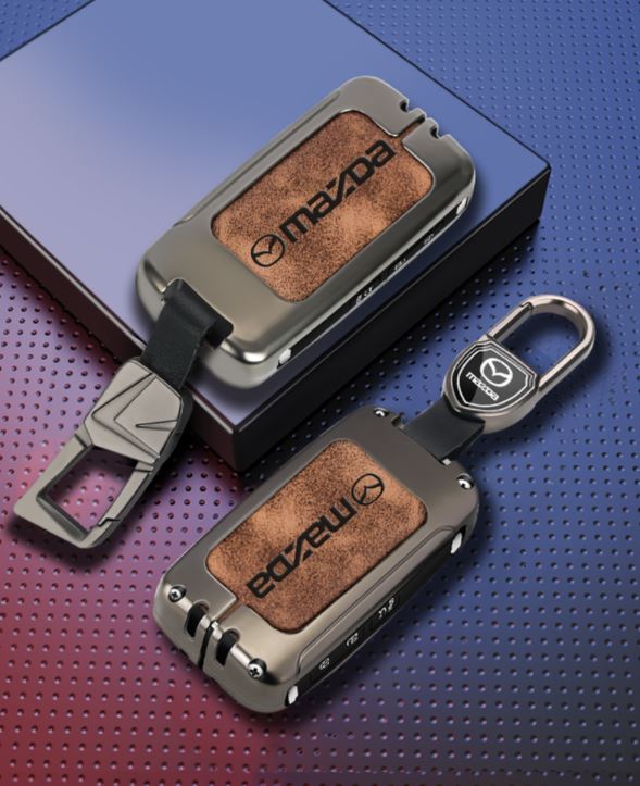 Ốp bọc bảo vệ chìa khóa Mazda CX3 CX8 CX30, Mazda 3 All New Hợp Kim Da Bò