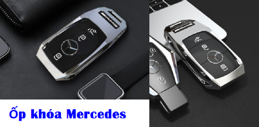 Ốp Bọc Chìa Khóa Xe Mercedes GLC GLA C E S Hợp Kim Cao Cấp