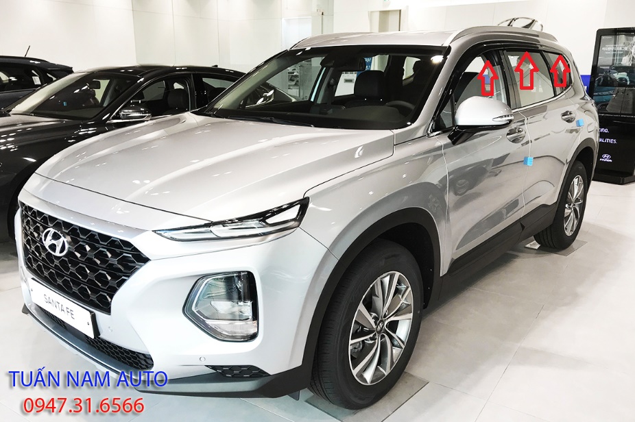 VÈ CHE CHẮN MƯA NHỰA ĐEN SANTAFE 2021, 2020, 2019, 2018