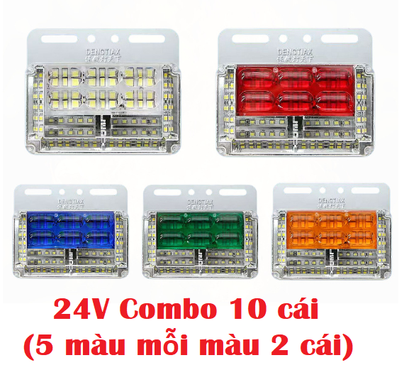 Đèn Led Hông Sườn Xe Tải Mẫu Siêu Sáng, Chống Nước, Chống Va Đập 12V-24V