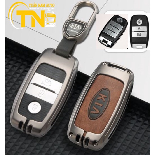 Ốp Chìa khóa KIA Soluto, Sorento, Seltos, Optima Hợp Kim Da Bò