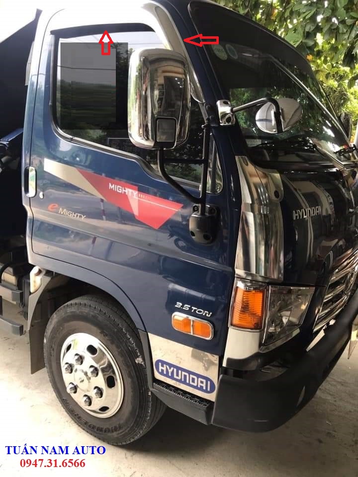 VÈ CHẮN MƯA MẠ CRÔM XE HYUNDAI N250, HD65, HD72, HD78, HD99, HD700, HD800, 110S