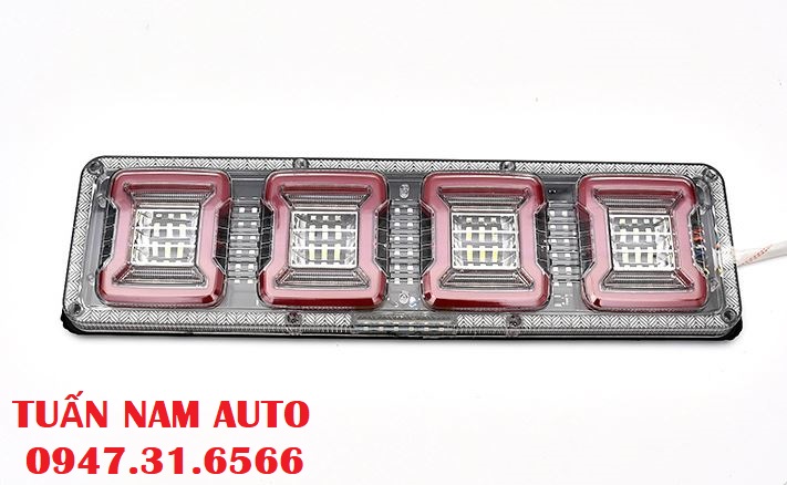 Đèn Led Hậu Xe Tải 4 Khoang 12V - 24V Siêu Sáng