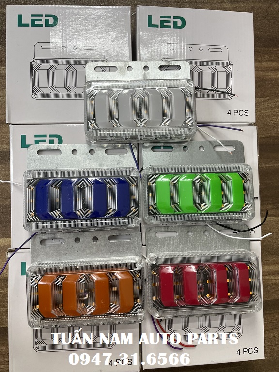 Đèn Led Hông Sườn Xe Tải Ben Đầu Kéo 12V & 24V