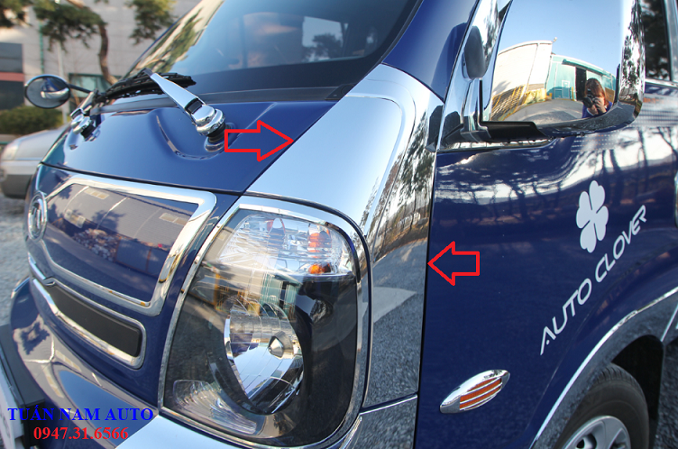 ỐP GÒ MÁ TRÊN XE TẢI KIA K250, K200, BONGGO 3