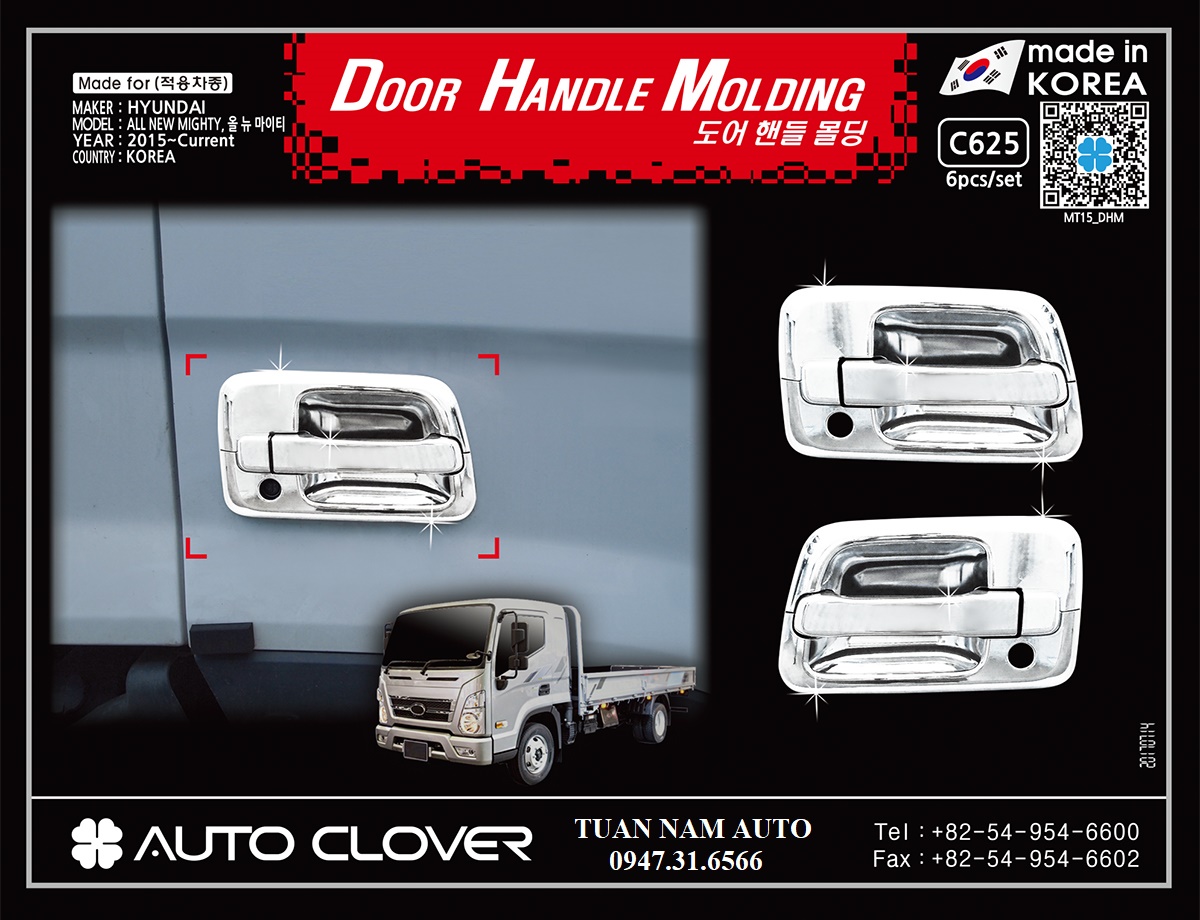 ỐP TAY NẮM MỞ CỬA CRÔM XE TẢI MIGHTY EX8, MIGHTY EX6