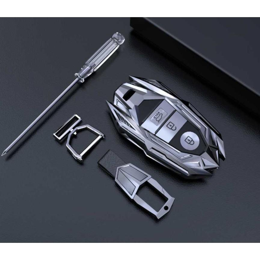 Hai (02) MẪU ỐP CHÌA KHÓA cho xe KIA SELTOS, OPTIMA 2020, KIA K3, CERATO, SOLUTO HỢP KIM