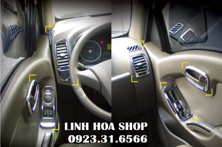 BỘ 8 CHI TIẾT ỐP NỘI THẤT TRONG XE PORTER 2, H150, H100 KD HÀN QUỐC