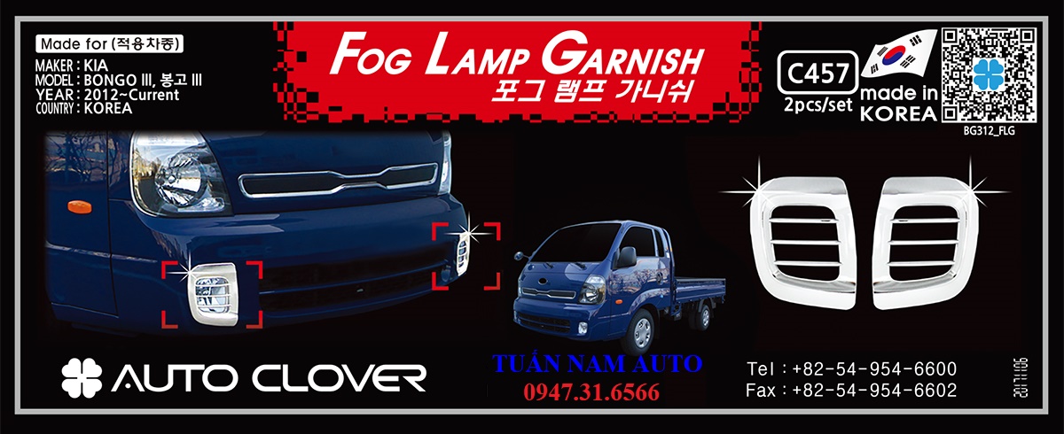 ỐP CHROME ĐÈN XƯƠNG MÙ KIA K250/ K200/ BONGGO 3