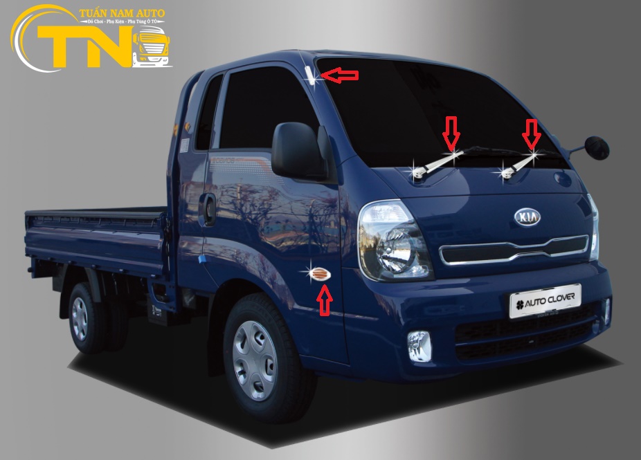 ỐP GẠT MƯA ỐP CHÂN ĂNGTEN ĐÈN TAI XE TẢI KIA K250/ K200/ BONGGO III