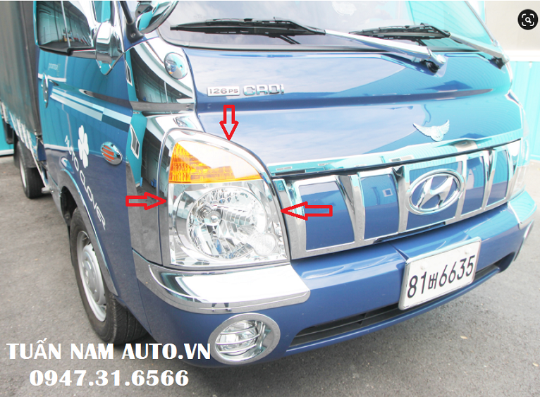 ỐP VIỀN ĐÈN PHA XE TẢI HYUNDAI PORTER, H150, H100